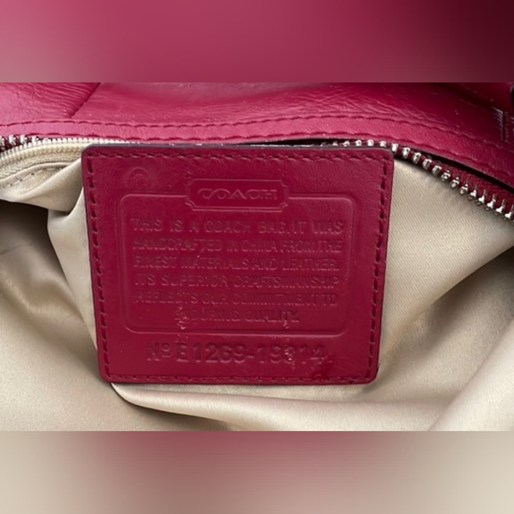 Coach Kristin Woven Leather Hobo - Picture 8 of 10